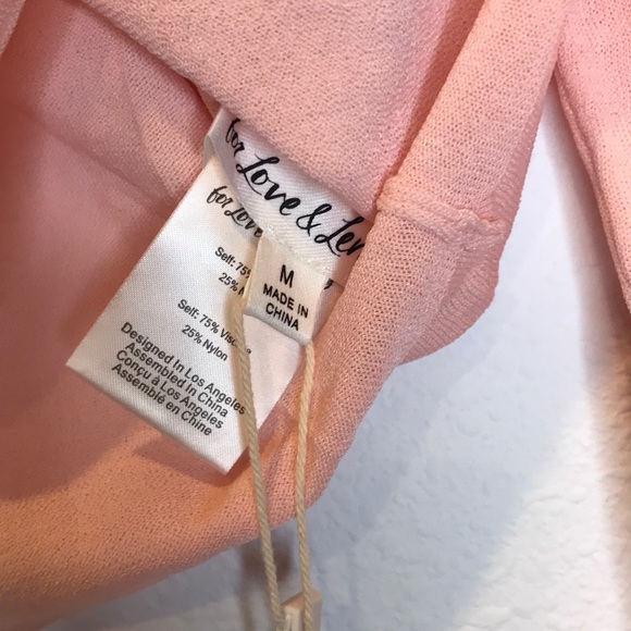 For Love and Lemons Sadie Turtleneck Pink Sheer NWT - Picture 3 of 3